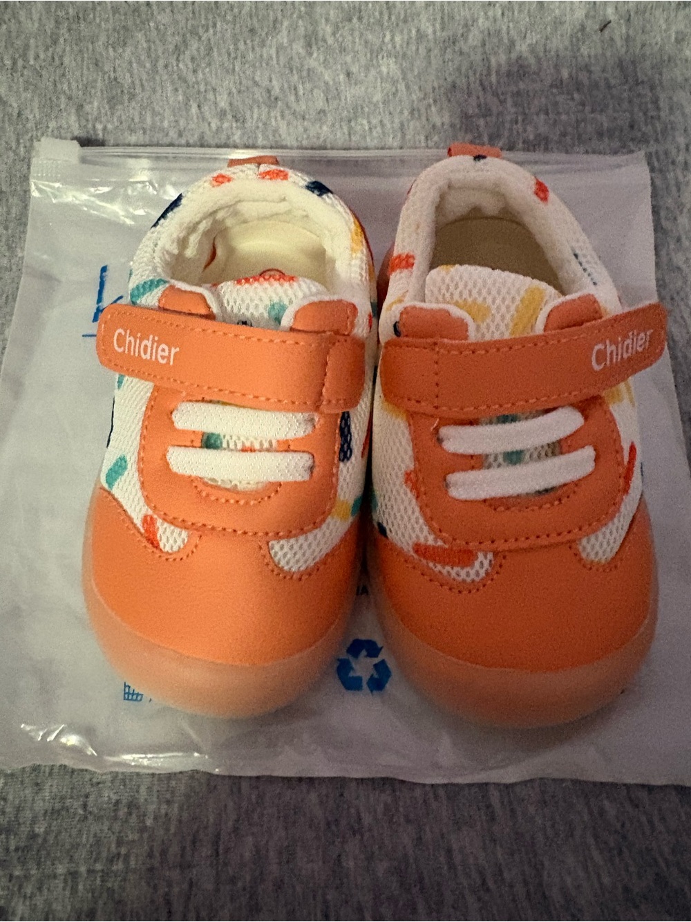 Orange Kids Sneakers - Breathable Casual Shoe